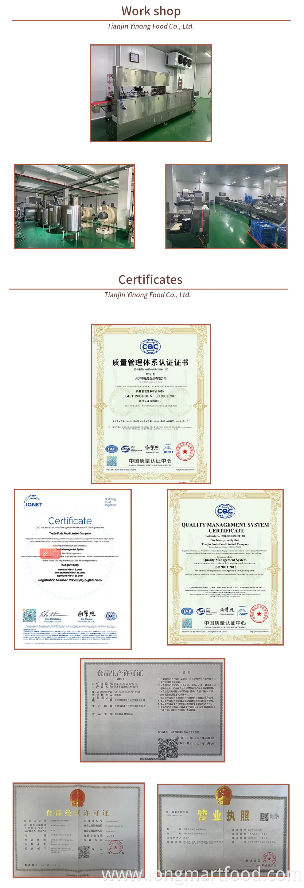 Compound/Pure Cocoa Chocolate Biscuit Chocolate with Variety Flavors